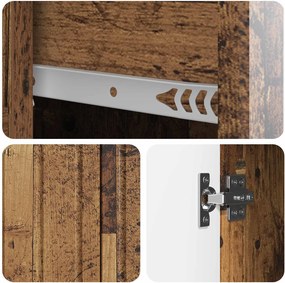 vidaXL Πλαϊνό γραφείο Παλαιωμένο ξύλο 66 x 34,5 x 92 cm