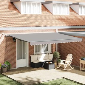 vidaXL Ύφασμα Ομπρέλας με Ανοιχτό γκρι 450 x 350 εκ Πολυεστέρας