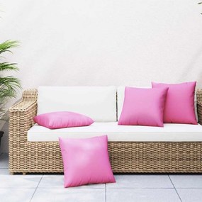 vidaXL Διασκορπισμένα Μαξιλάρια 4 pcs Ροζ 60 x 60 cm Ύφασμα Πολυεστέρα