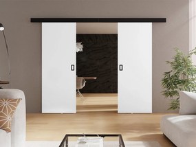Συρόμενες πόρτες Dover 198, 33 kg, Άσπρο, Πλαστικοποιημένη μοριοσανίδα, Αλουμίνιο | Epipla1.gr