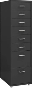 vidaXL Αρχειοθήκη Φορητή Ανθρακί 28 x 41 x 109 εκ. Μεταλλική
