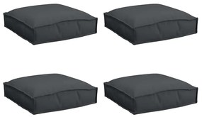 vidaXL Μαξιλάρι παλέτας για κάθισμα 4 pcs Μαύρο 40 x 40 x 8 εκ.