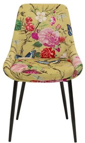 Καρέκλα East Side Flower Fever Βελούδο Πολύχρωμη 48*55*85.5εκ. - Πολύχρωμο