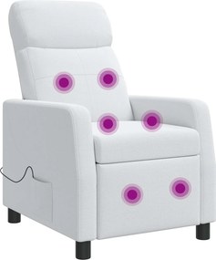 vidaXL Κάθισμα μασάζ Λευκό Ύφασμα