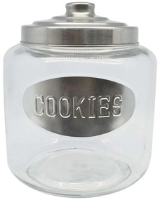 Μπισκοτιέρα Γυάλινη Cookies 800568 3000ml 19x19x19cm Clear Ankor Metal, Glass