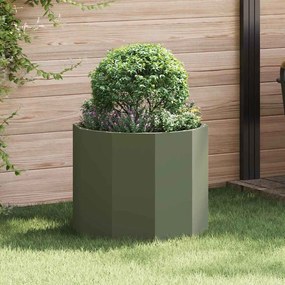 vidaXL Γλάστρα Ελιά Πράσινη 60 x 60 x 50 εκ Ατσάλι