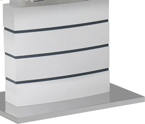 Τραπέζι επεκτεινόμενο Darsile Inart λευκό με γκρι-ανθρακί mdf 140-180x90x76εκ