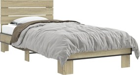 vidaXL Κρεβάτι με Κεφαλάρι Sonoma Δρυς 80 x 200 cm Επεξεργασμένο Ξύλο