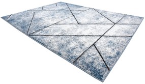 Σύγχρονο χαλί COZY 8872 Τοίχος, γεωμετρική, τρίγωνα - δομική δύο επίπεδα μαλλιού μπλε