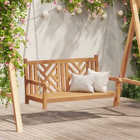 vidaXL Πάγκος Κούνια Other Καφέ 114 x 60 x 64 cm Μασίφ ξύλο teak