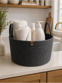 Πολυλειτουργικό καλάθι από γιούτα 26x20 cm - Ανθρακί 26x20 cm