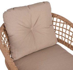 ΠΟΛΥΘΡΟΝΑ ΑΛΟΥΜΙΝΙΟΥ DARK GREY ΕΠΑΓΓΕΛΜ. RATTAN ΜΑΞΙΛΑΡΙ ΜΠΕΖ HM5863.01 60x56x84 εκ.