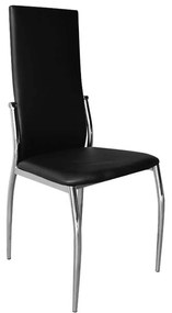 Καρέκλα Fresh K/D Black ΕΜ903,01 45X54X98 cm Σετ 4τμχ Metal, Technoderma