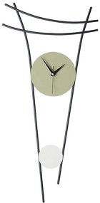 Ρολόι Τοίχου Heit 902LMN1115 34x73cm Multi-Green Wallity Metal