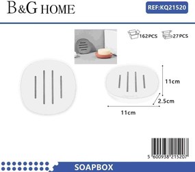 Σαπουνοθήκες μπάνιου πλαστικές - Σετ 9pcs - White - 21520