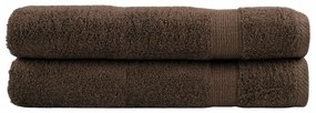 vidaXL Πετσέτες Premium SOLUND 2 τεμ. Καφέ 100x200 εκ. 600 γρ./μ²