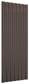 vidaXL Πάνελ Οροφής 12 τεμ. Καφέ 100x36 εκ. Γαλβανισμένος χάλυβας