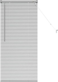 vidaXL Βενετσιάνικες Ρόδες Ασημί 130 x 55 εκ Αλουμίνιο