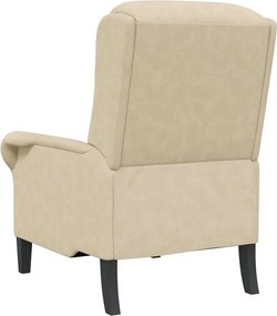 vidaXL Πολυθρόνα Κρεμ 76 x 94 x 102 εκ. Μικροΐνες