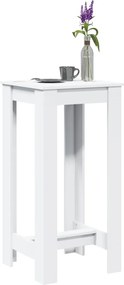 vidaXL Τραπέζι Μπαρ Λευκό 51x50x103,5 εκ. Επεξ. Ξύλο
