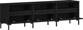 vidaXL Ντουλάπι TV 150 x 30 x 44,5 εκ. Μαύρη Οξυά Επεξεργασμένο Ξύλο