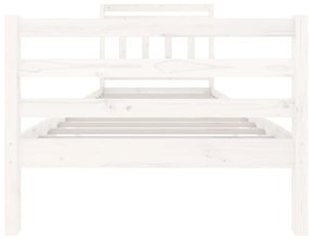 vidaXL Πλαίσιο Κρεβατιού Λευκό 90 x 200 εκ. από Μασίφ Ξύλο