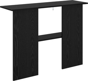 vidaXL Τραπέζι κονσόλας Μαύρη Δρυς 100 x 30 x 75 εκ Επεξεργασμένο Ξύλο
