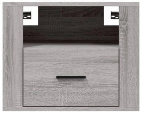 vidaXL Κομοδίνα Επιτοίχια 2 τεμ. Γκρι Sonoma 50x36x40 εκ.
