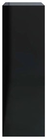 vidaXL Βιβλιοθήκη Γυαλιστερό Μαύρο 60x24x74,5 εκ. Επεξεργασμένο Ξύλο