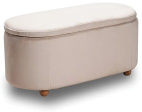 FOSTER ΣΚΑΜΠΟ VELVET BEIGE ΜΕ ΑΠΟΘ. ΧΩΡΟ 99Χ45X45εκ. ZITA PLUS 99Χ45X45εκ.