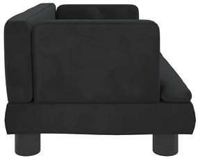 vidaXL Καναπές Παιδικός Μαύρος 60 x 40 x 30 εκ. από Βελούδο