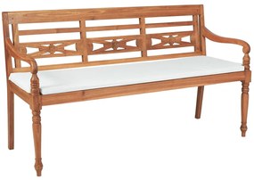 vidaXL Παγκάκι Batavia 150 εκ. από Ξύλο Teak με Μαξιλάρια