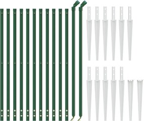 vidaXL Συρματόπλεγμα Περίφραξης Πράσινο 0,8 x 25 μ. με Καρφωτές Βάσεις