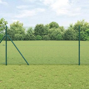 vidaXL Φράχτης με Στήλες. Πράσινο 1.2 x 25 m Ατσάλι