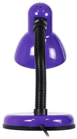 GloboStar® STUDENT PURPLE 01537 Μοντέρνο Επιτραπέζιο Φωτιστικό Γραφείου Μονόφωτο 1 x E27 Μωβ με Λευκό Μεταλλικό με Διακόπτη ΟN/OFF Καμπάνα Φ12 x Υ32cm