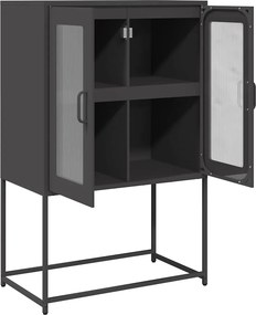 vidaXL Highboard Μαύρο 68x39x107 cm Ατσάλι
