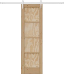 vidaXL Συρόμενη Πόρτα ORKDAL Φυσικό και Λευκό 61 x 198,5 εκ.