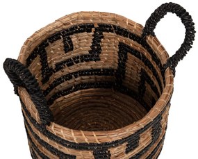 ΣΕΤ ΔΙΑΚΟΣΜΗΤΙΚΑ ΚΑΛΑΘΙΑ  ΑΠΟ MENDONG GRASS ΣΕ ΜΑΥΡΟ-ΦΥΣΙΚΟ Φ36x32-40Υεκ.