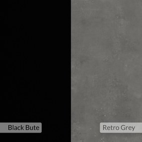 Study Desk Inna - Retro Grey, Black Retro Grey
Black