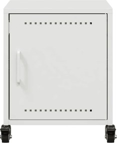 vidaXL Κομοδίνα 2 τεμ. Λευκό 36x39x43,5 εκ. από Χάλυβα