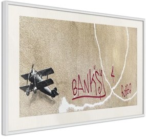 Αφίσα - Banksy: Love Plane - 60x40 - Μαύρο - Με πασπαρτού