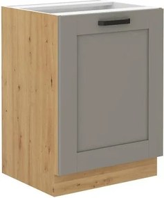 Επιδαπέδιο ντουλάπι Nelor 60 D 1F BB-Γκρι σπέσιαλ - Φυσικό