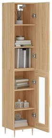 vidaXL Μπουφές Sonoma δρυς 34,5 x 34 x 180 εκ. από Επεξεργασμένο Ξύλο