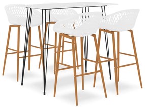 Σετ Επίπλων Μπαρ 5 Τεμαχίων Λευκό