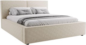 Επενδυμένο κρεβάτι Santos-Beige-200 x 200