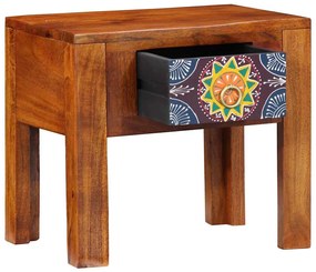 vidaXL Τραπεζάκι Πλευράς Καφέ 40 x 30 x 36 εκ. Μασίφ ξύλο ακακίας