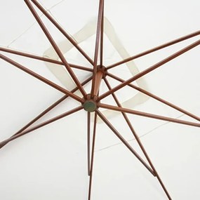 vidaXL Ομπρέλα Κρεμαστή Λευκή 300 x 400 εκ.