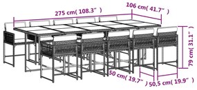 ΣΕΤ ΤΡΑΠΕΖΑΡΙΑΣ ΚΗΠΟΥ 11 ΤΕΜ. ΜΠΕΖ ΣΥΝΘΕΤΙΚΟ ΡΑΤΑΝ ΜΕ ΜΑΞΙΛΑΡΙΑ 3211474