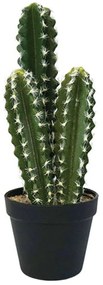 Τεχνητός Κάκτος Σε Γλάστρα 04-00-16067 38cm Green-White Marhome Plastic