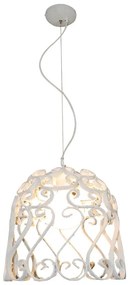 Φωτιστικό Οροφής Κρεμαστό HL-3586-1PΜ 77-4014 Lewis Worn Antique White Homelighting Metal
